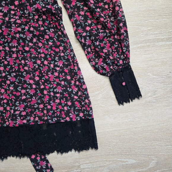 For Love & Lemons X Victoria’s Secret Melrose Floral Rose Robe Lace Small Sheer - Picture 11 of 17